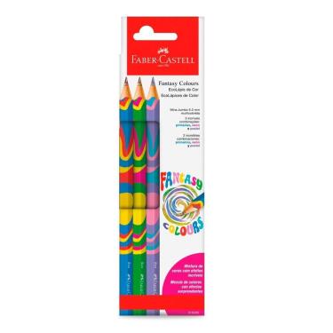 Imagem de Lápis de Cor com 3 Multicor Fantasy Colours 315220 - Faber