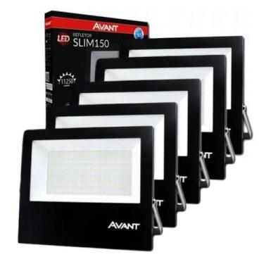 Imagem de Refletor Led Avant 150W 6500k Bivolt Preto 5 Unidades