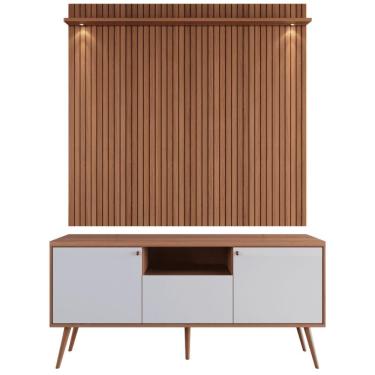 Imagem de Painel Jequitiba Ripado 3d Bancada Canada Jequitiba-off White