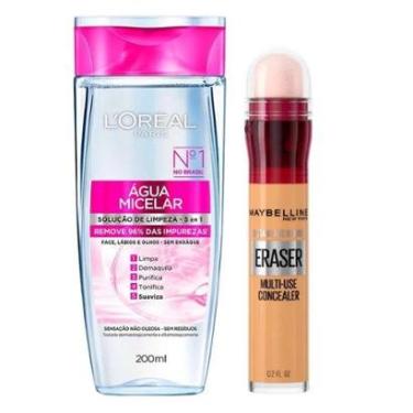 Imagem de L’Oréal Paris + Maybelline Kit - Água Micelar Solução de Limpeza + Corretivo Caramel Kit-Feminino