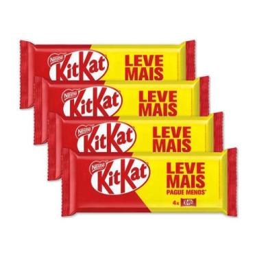 Imagem de Chocolate Kit Kat Ao Leite 4 Unidades 166G