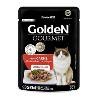 Imagem de GoldeN Gourmet Gatos Castrados sabor Carne 70g