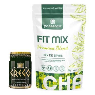 Imagem de Grego Suplemento 15 Cápsulas + Chá Fitmix 120g Sem Sabor - bem estar l