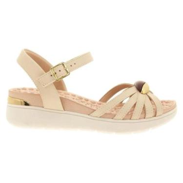 Imagem de Sandália Modare Feminina Napa Floather Ortopédica Creme -, Creme, 36