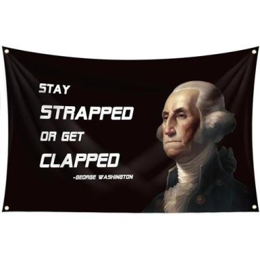Imagem de Tapeçaria para pendurar na parede George Washington Quote 100x150cm - 