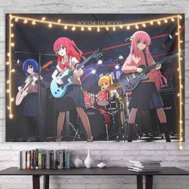 Imagem de Tapeçaria para pendurar na parede Bocchi the Rock Anime Band 100x150cm