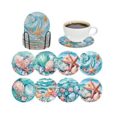 Imagem de Kit De Pintura Diamante Oceano DIY Para Iniciantes Adultos - 8 Peças C