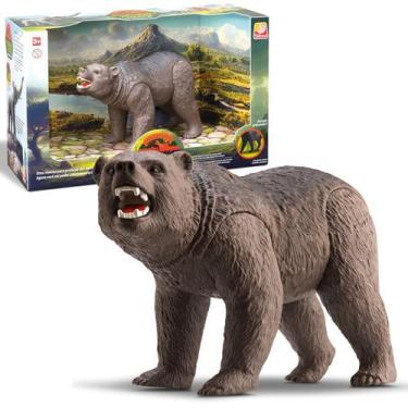 Imagem de Boneco Urso Pardo De Vinil Articulado Realista Forest Animals - Silmar