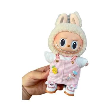 Imagem de Conjunto De Roupa Para Boneca Labubu De Vinil 17cm: Vestido De Bolinha
