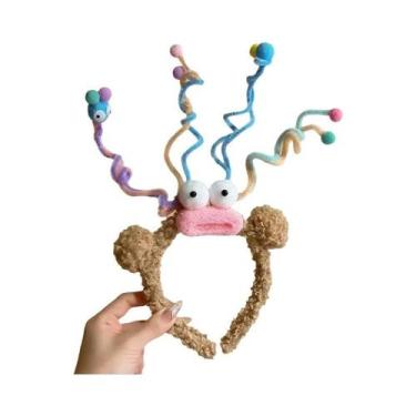 Imagem de Bandana de Natal com Monstro Engraçado - Acessório de Cabelo DIY em Ro