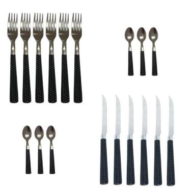 Imagem de Kit 18 Peças Mesa Posta Talheres Faqueiro Faca Garfo Colher De Sobreme