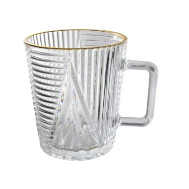 Imagem de Jogo 6 Canecas De Vidro Com Borda Dourada Imperial 200Ml