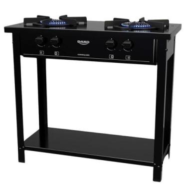 Imagem de Fogão Industrial 2 Bocas Dako Com Chama Dupla E Pés Preto
