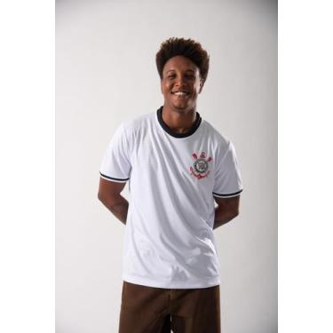 Imagem de Camiseta Corinthians Masculina Lumina Oficial Licenciada Max, Branco, 