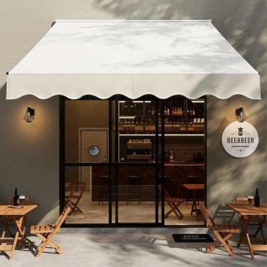 Imagem de Toldo Retratil Manual 300x250cm Bege Aluminio - Deluxe