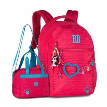 Imagem de Kit Rebecca Bonbon Mochila com Lancheira Térmica Corações-Feminino
