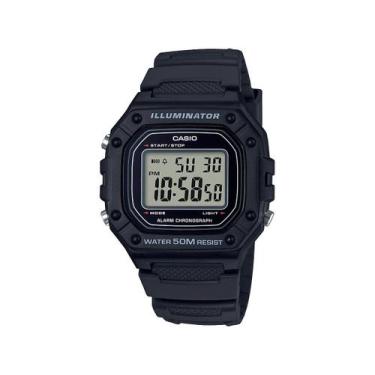 Imagem de Relógio CASIO Illuminator masculino W-218H-1AVDF, Preto