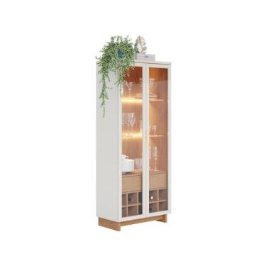 Imagem de Cristaleira Guanabara Off White Freijó Colibri, Off White e Freijó