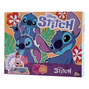 Imagem de Quebra Cabeças Stich Grandão 120 Peças Grandes 71x49cm - Toyster