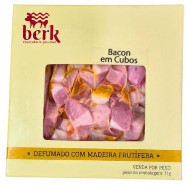 Imagem de Bacon suino defumado artesanal em cubos 150g premium berk charcutaria 