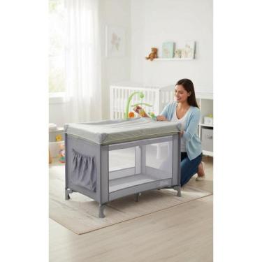 Imagem de Berço Portátil Aconchegante Cinza - Segurança e Conforto Pel - Congrat