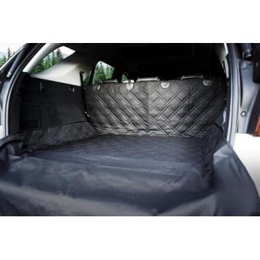 Imagem de Bulldogology SUV forro de carga para cães - capa de carga resistente para porta-malas de animais de estimação - capa de assento de carro para cães à prova d'água antiderrapante - pelo de cachorro, patas lamacentas, protetor de arranhões para carros, Vans SUVs (GG, preto)