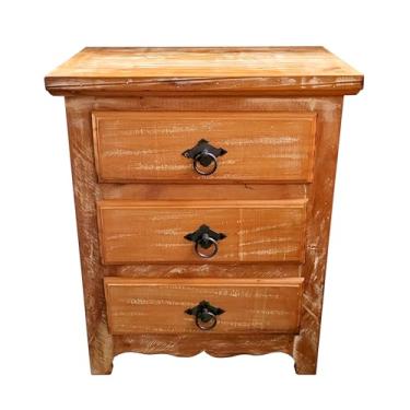 Imagem de Mesa de Cabeceira Rústica Tiffany em Madeira de Demolição - Cód 1720