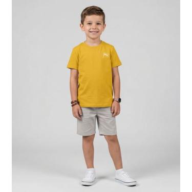 Imagem de Camiseta Menino Infantil Brasil Rovitex Kids Amarelo, 3, Amarelo