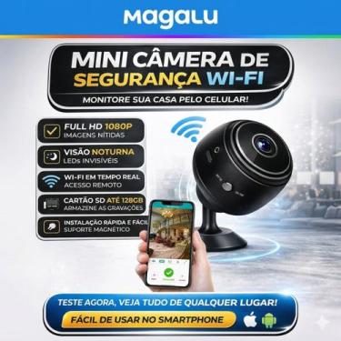 Imagem de Câmera Espiã Wi-Fi Pequena 1080p Monitoramento Ao Vivo