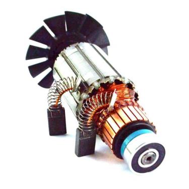 Imagem de Induzido Com Rolamentos Montados e Carvão Para Serra Mármore Makita 41