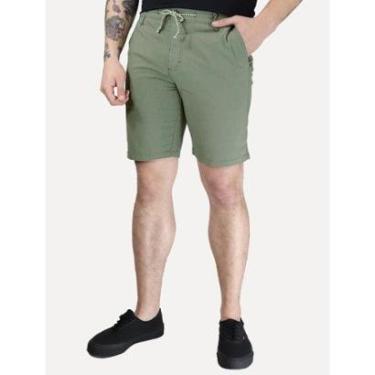 Imagem de Bermuda Aramis Masculina Chino Cotton Sarja Cadarço Verde Mescla-Masculino