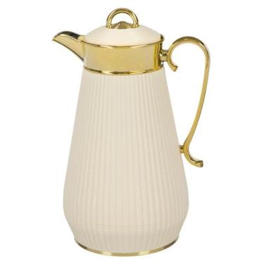 Imagem de Garrafa Térmica Café Chá 1 Litro Cabo Dourado Moderno Premium Mesa Pos