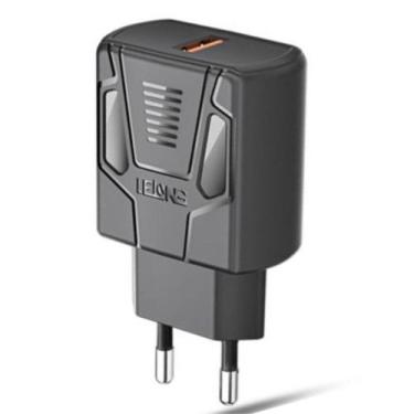 Imagem de Fonte Carregador Celular - PRETO - Entrada USB Turbo 3.0 18W LE-299 Le