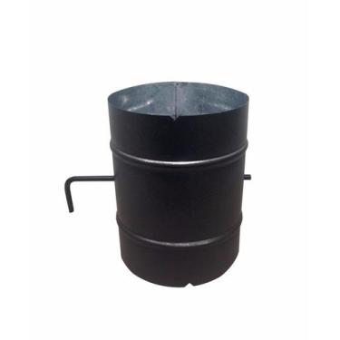 Imagem de Registro / dumper preto para chaminé de 200 mm de diâmetro - Galvocalh
