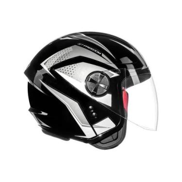 Imagem de Capacete Moto Aberto Fly Jet Freedom, Preto Brilhante Grafite, 62