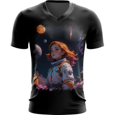 Imagem de Camiseta Gola V Astronauta Dance Vaporwave 2 - Kasubeck Store®, Baby L