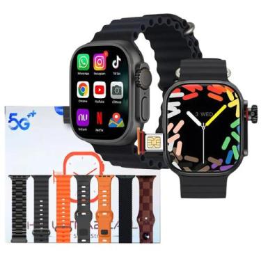 Imagem de Relógio Smart Ultra 5G AI Celular de Pulso Com WhatsApp Youtube Tik To