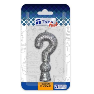 Imagem de Vela De Aniversário Número Glitter Prata Com 1 Un. - Tamarozzi, ?