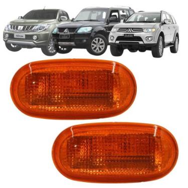Imagem de Par Lanterna Lateral Paralama Pisca Seta Âmbar L200 Triton Pajero TR4 