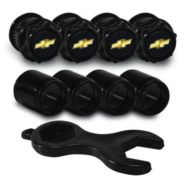 Imagem de Bicos Capa de Válvula Preto Pneu GM Celta Corsa Onix Prisma Preto - DC