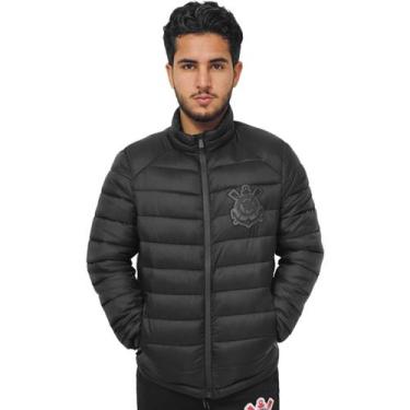 Imagem de Jaqueta Corinthians Puffer All Black - Masculino, GG, Preto