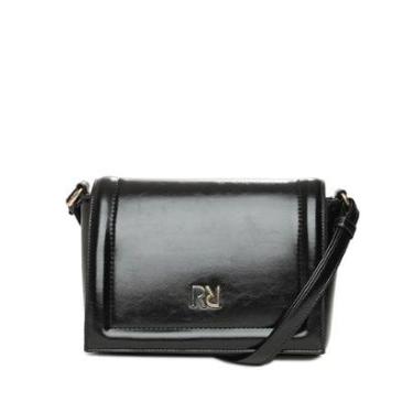 Imagem de Bolsa Feminina Rafitthy Transversal Pequena Verniz Preto-Feminino