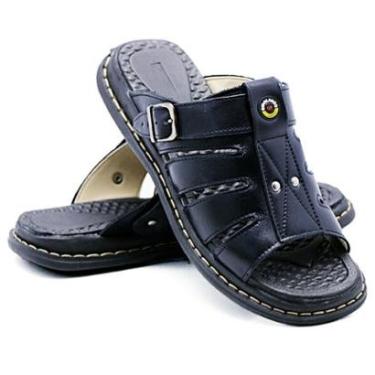 Imagem de Sandália Chinelo Masculino Ortopédico Couro-Masculino