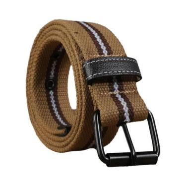 Imagem de Cinto De Lona Masculino Com Fivela De Agulha, Versátil, Para Jeans, Tr