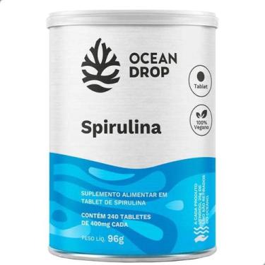 Imagem de Spirulina 400mg 240 Tabletes Ocean Drop, Natural