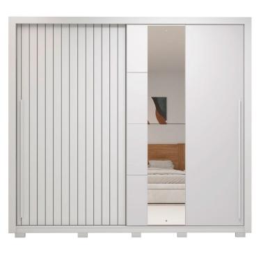 Imagem de Guarda Roupa Casal Romanus Lux 2 Portas 4 Gavetas com Espelho Caemmun
