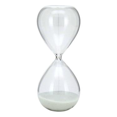 Imagem de AMPULHETA AREIA BRANCA VIDRO 20x8x8cm TRANSPARENTE