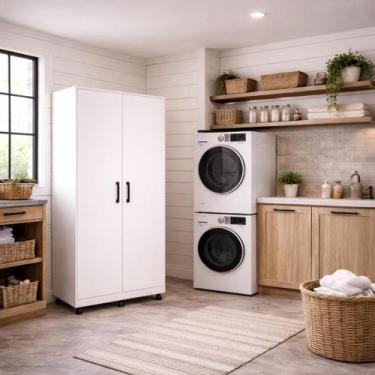 Imagem de Armario Multiuso Clean Organizador de Produtos de Lavanderia MDF 2 Por