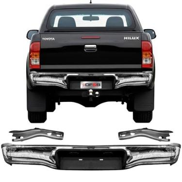 Imagem de Parachoque Traseiro Cromado Toyota Hilux 2005 a 2015 - DTS