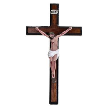 Imagem de Crucifixo De Parede Jesus Misericordioso Imagem Santo 28cm - M3 Decora